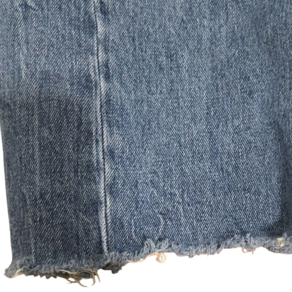 Old Navy Women’s Size 20 High Rise Wide Leg Jeans Blue Raw Hem Denim Pants - Picture 7 of 10